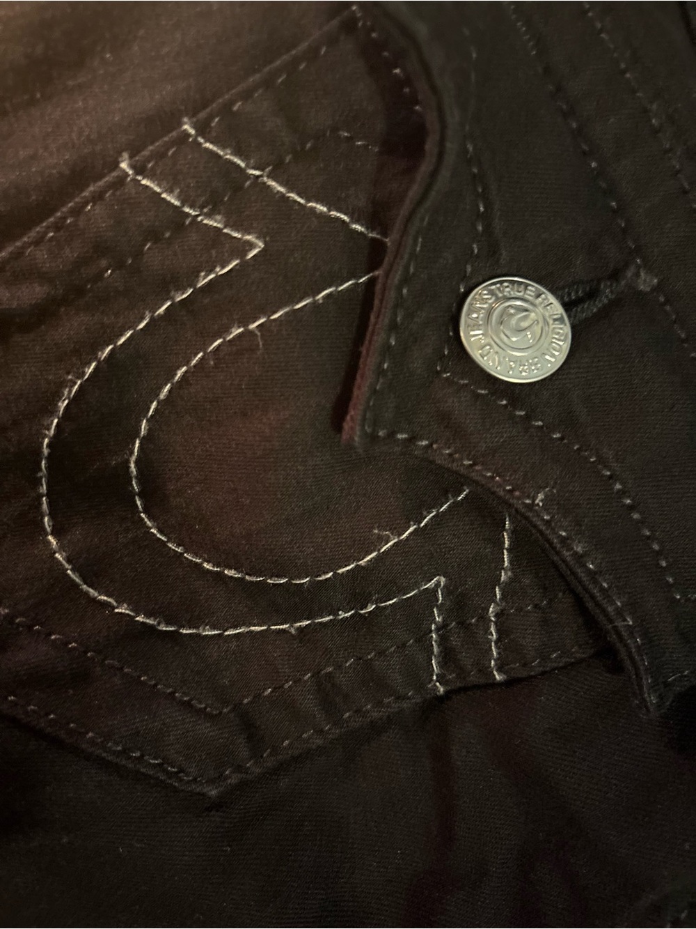 True Religion Black Distressed Bootcut Jeans - Picture 4 of 8